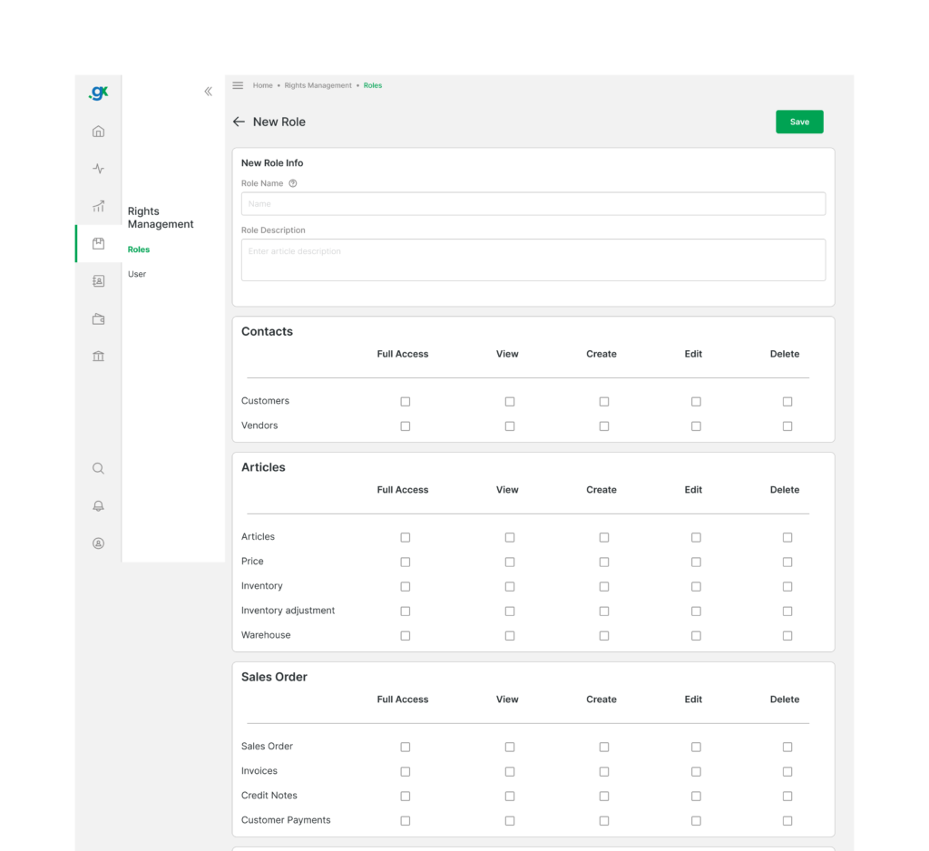 rights management screen